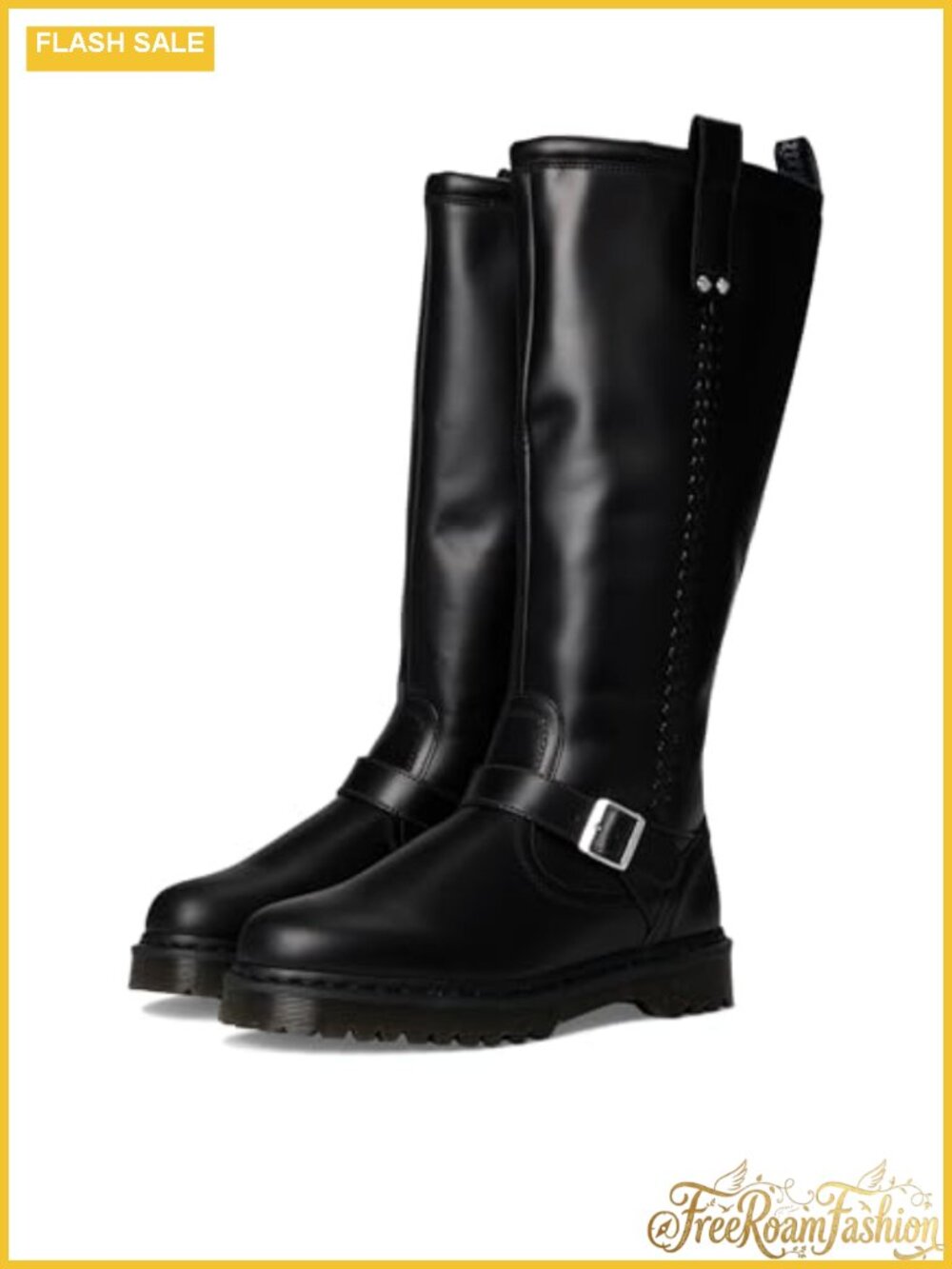 Dr. Martens Anistone Leather Knee High Platform Boots